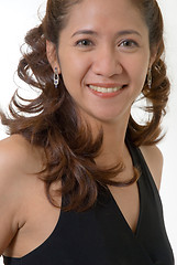 Image showing Attractive woman in black