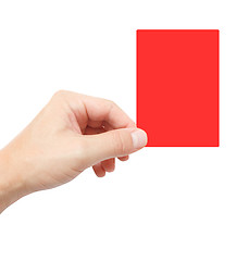 Image showing Red card