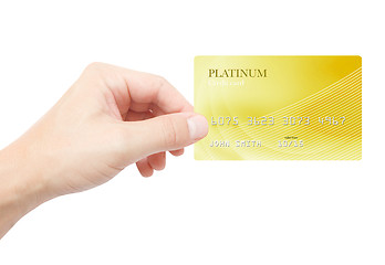 Image showing Holding credit card