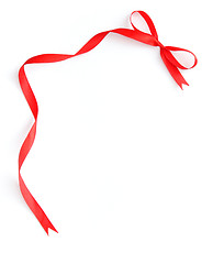 Image showing Red ribbon frame