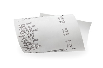 Image showing Receipt