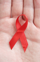 Image showing Red ribbon symbol