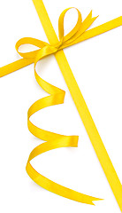 Image showing Yellow bow and ribbon