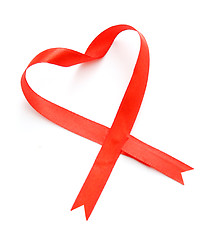 Image showing Heart shape ribbon