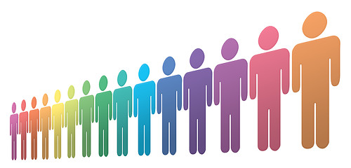 Image showing Rainbow people