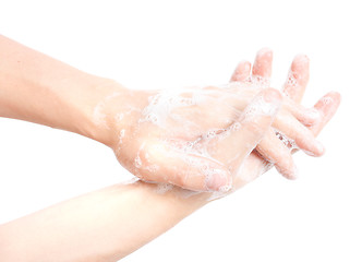 Image showing Washing hands