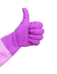 Image showing Cleaning thumbs up