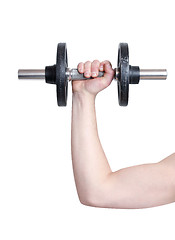 Image showing Arm lifting weight