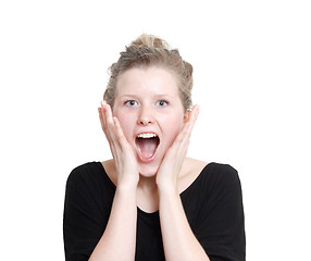 Image showing Shocked woman