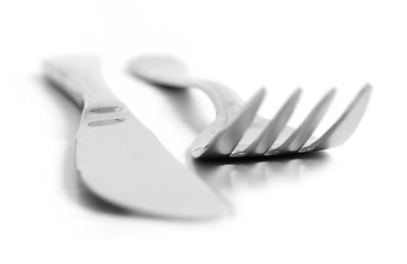 Image showing A fork and knife