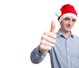 Image showing Thumbs up santa