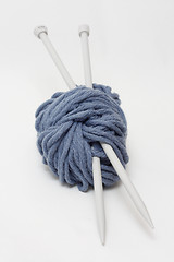 Image showing Yarn and knitting needles