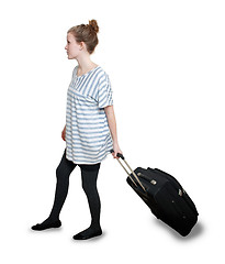 Image showing Girl with briefcase