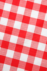 Image showing Red textile Gingham