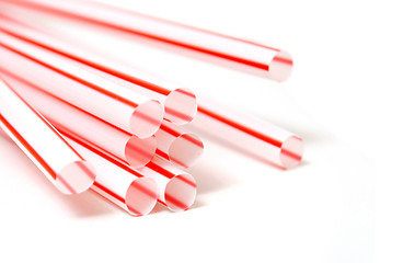 Image showing Red straws