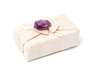 Image showing A wrapped bar of Bali soap