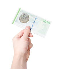 Image showing A note of 200 Danish kroner