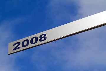 Image showing Pointing to 2008