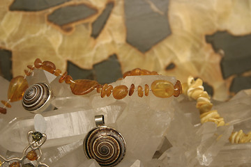 Image showing amber and semi precious stones