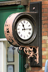 Image showing vintage clock on a museum train station