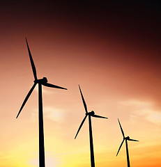 Image showing Wind turbines