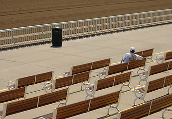 Image showing Alone at the track