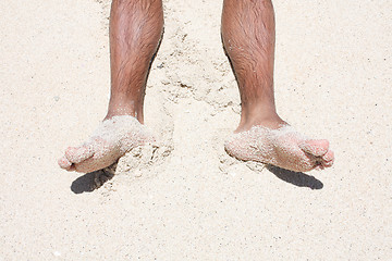 Image showing Sandy feet