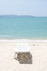 Image showing Chair on beach