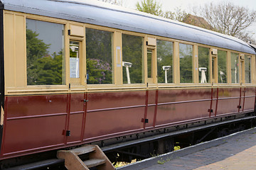 Image showing locomotive carriage in a museum