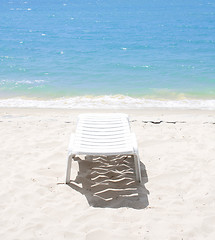 Image showing Chair on beach