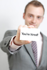 Image showing Hired