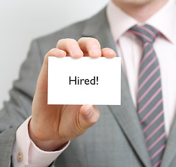 Image showing Hired