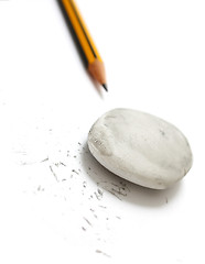 Image showing Pencil and rubber