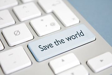 Image showing Save the world