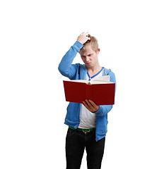 Image showing Student reading book