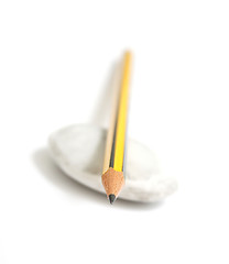 Image showing Pencil and rubber