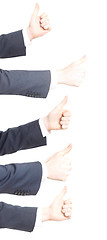 Image showing Business men with thumbs up