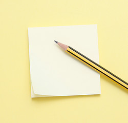 Image showing Pencil and note pad