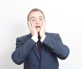 Image showing Shocked business man