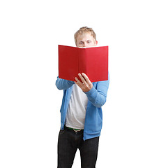 Image showing Student reading book