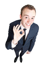 Image showing A business man gesturing ok