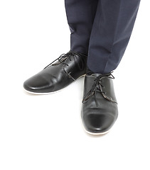 Image showing Black leather shoes