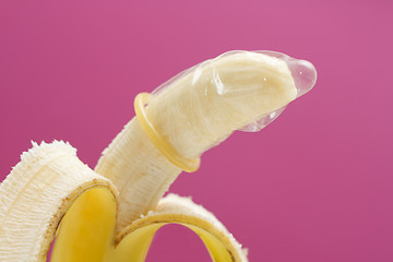 Image showing Banana wearing condom