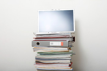 Image showing Pile of work