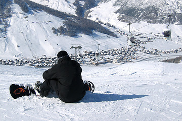 Image showing Snowboarder