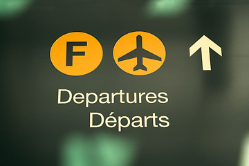 Image showing departure sign