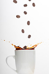 Image showing Coffee splashing