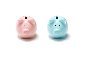 Image showing Male and female piggy bank