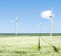 Image showing Wind turbines