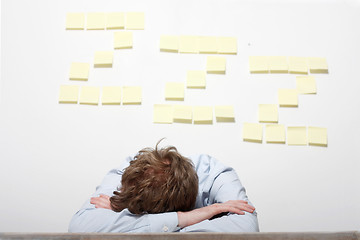 Image showing Business man sleeping